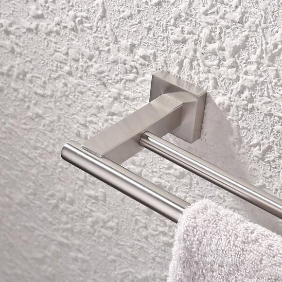 NEW IN BOX! KES Modern Towel Bar Holder with Double Rod 23 Inch Brushed Nickel - Picture 3 of 8